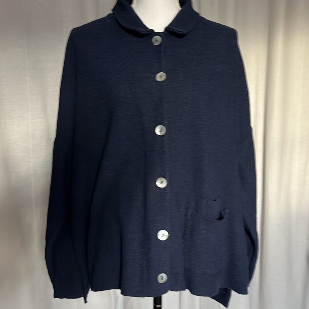 #Designer #StephanieSchuster Sweater #PrincessKnitwear #Cardigan #Navy #loosefit